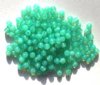 200 4mm Milky Green Opal Round Glass Beads